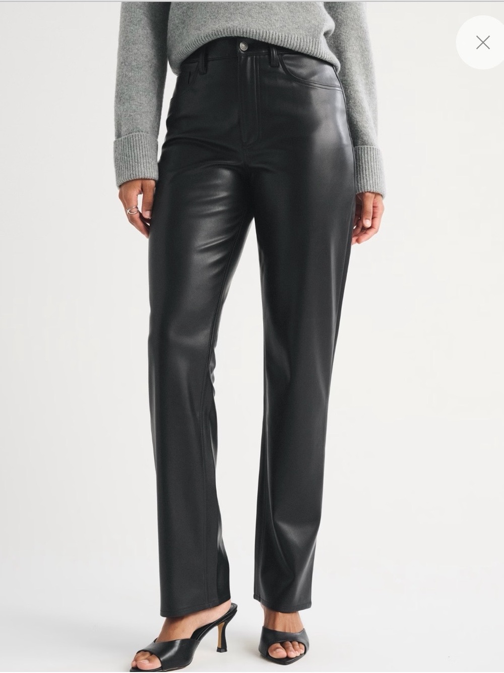 Abercrombie Vegan Leather 90s Straight Pant